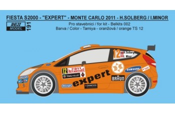 Decal – Ford Fiesta S2000 - Rallye Monte Carlo 2011 – Solberg H.